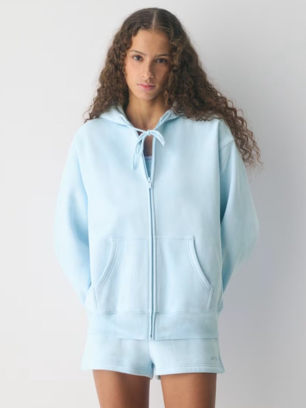 NWT Aritzia Sweatfleece BOYFRIEND ZIP Villa Blue XL